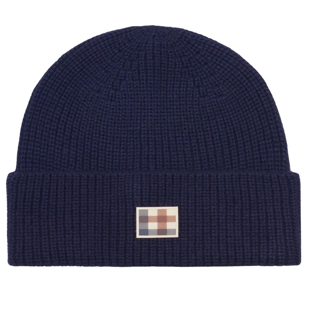 Navy Blue - Front - Aquascutum Unisex Adult Active Wool Blend Beanie
