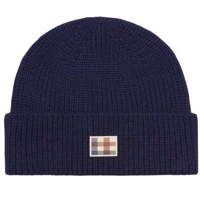 Navy Blue - Front - Aquascutum Unisex Adult Active Wool Blend Beanie