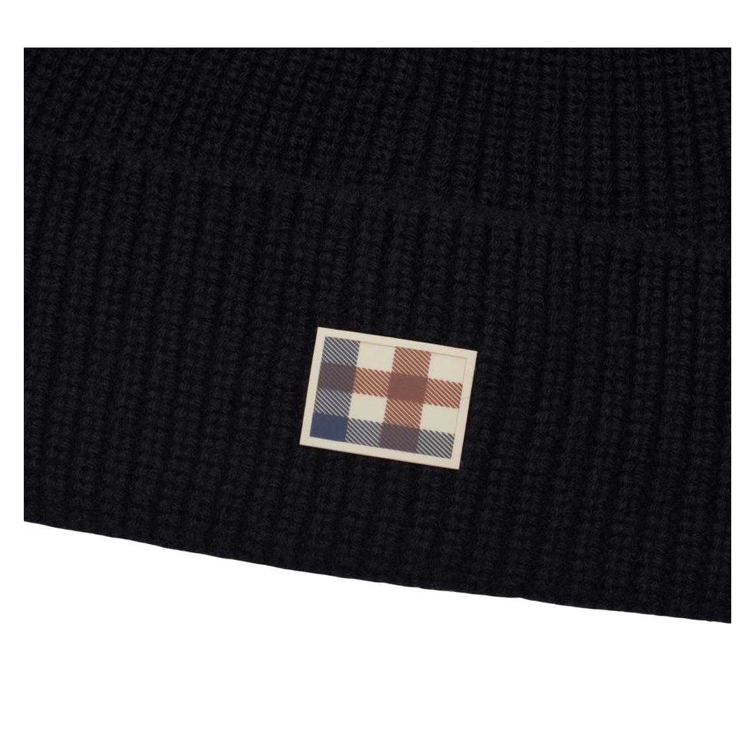 Black - Back - Aquascutum Unisex Adult Active Wool Blend Beanie