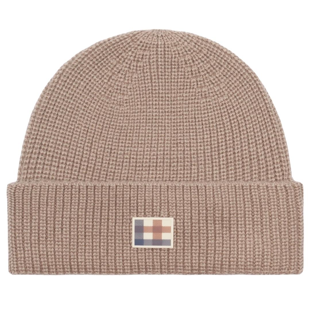 Soft Beige - Front - Aquascutum Unisex Adult Active Wool Blend Beanie