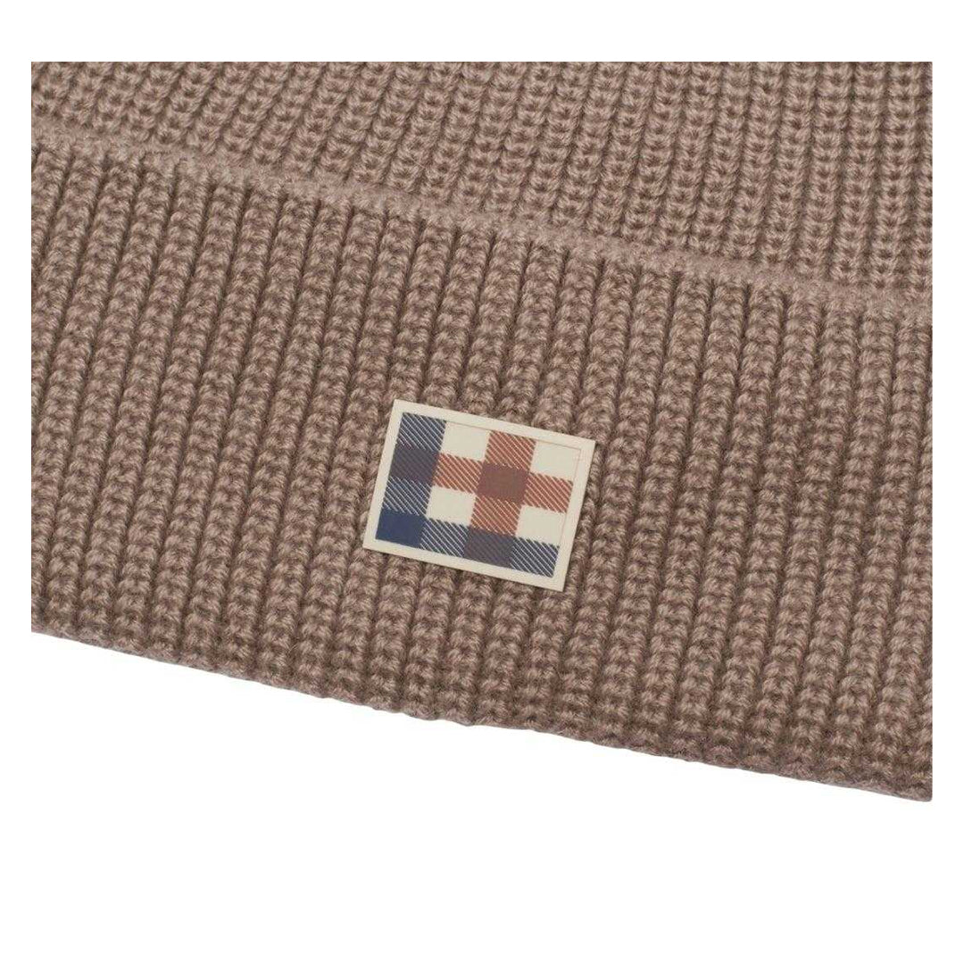 Soft Beige - Back - Aquascutum Unisex Adult Active Wool Blend Beanie