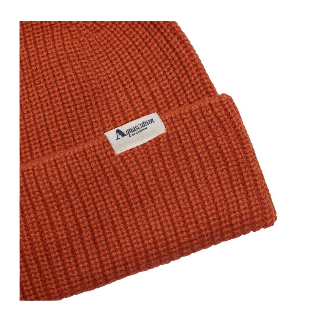 Rust Orange - Back - Aquascutum Wool Blend Winter Beanie