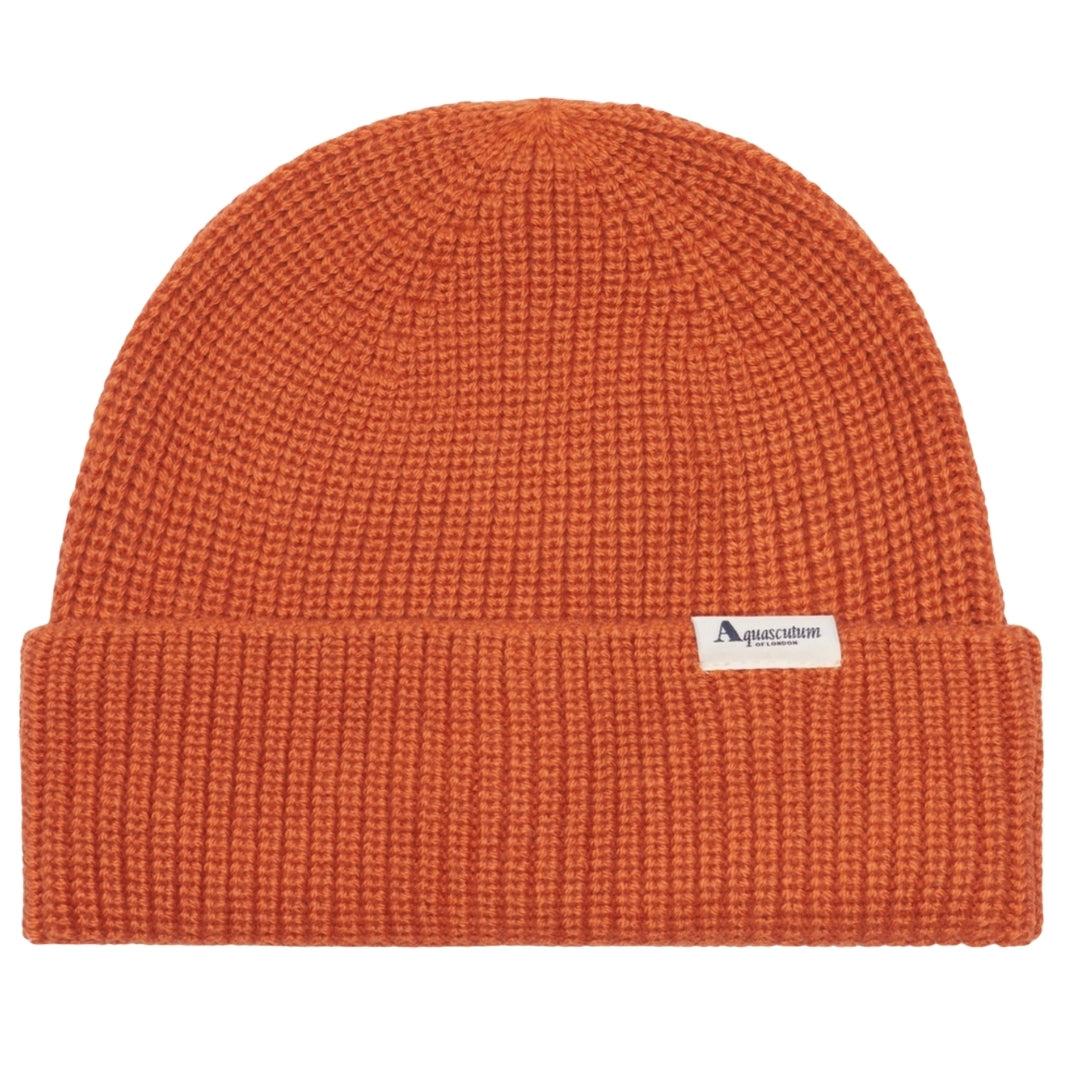 Rust Orange - Front - Aquascutum Wool Blend Winter Beanie