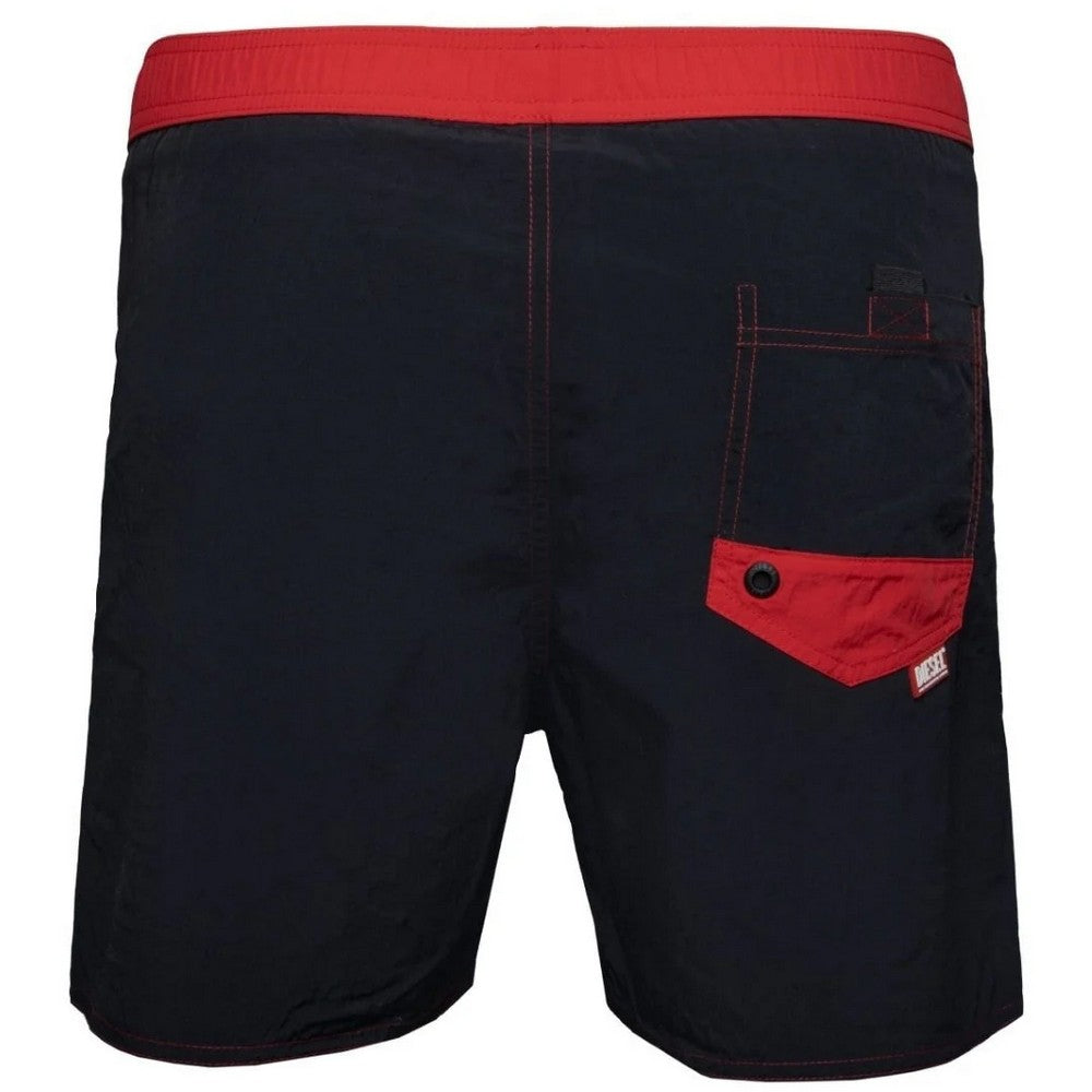 Black - Back - Diesel Mens BMBX-Wave Swim Shorts
