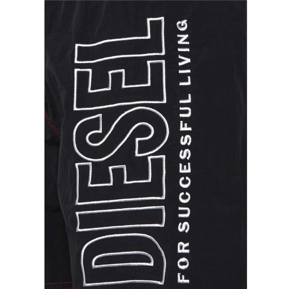 Black - Side - Diesel Mens BMBX-Wave Swim Shorts