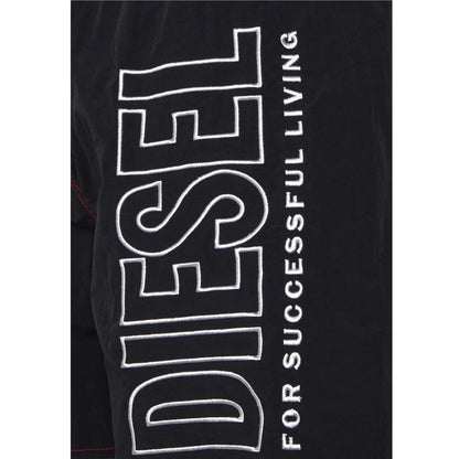 Black - Side - Diesel Mens BMBX-Wave Swim Shorts