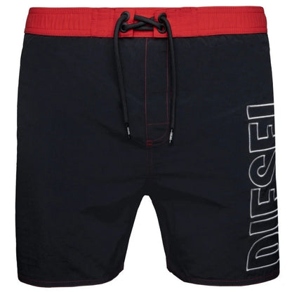 Black - Front - Diesel Mens BMBX-Wave Swim Shorts