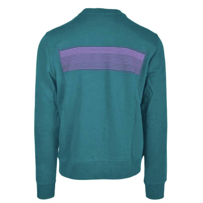 Blue - Back - Diesel Unisex Adult Striped Logo Sweatshirt