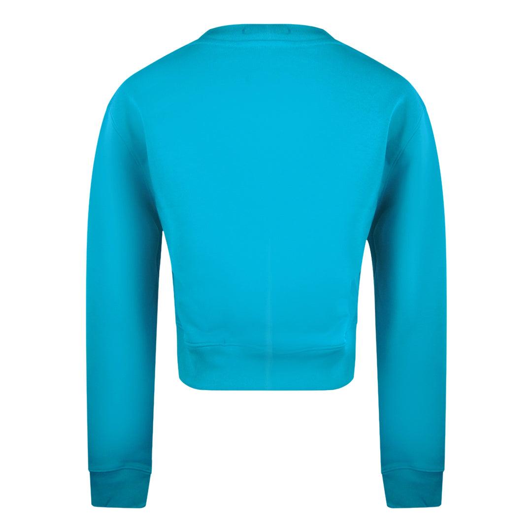 Turquoise Blue - Back - Moschino Unisex Adult Couture Logo Sweatshirt