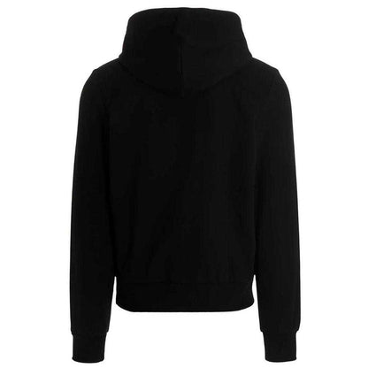 Black - Back - Diesel Mens New D Logo Cotton Blend Hoodie