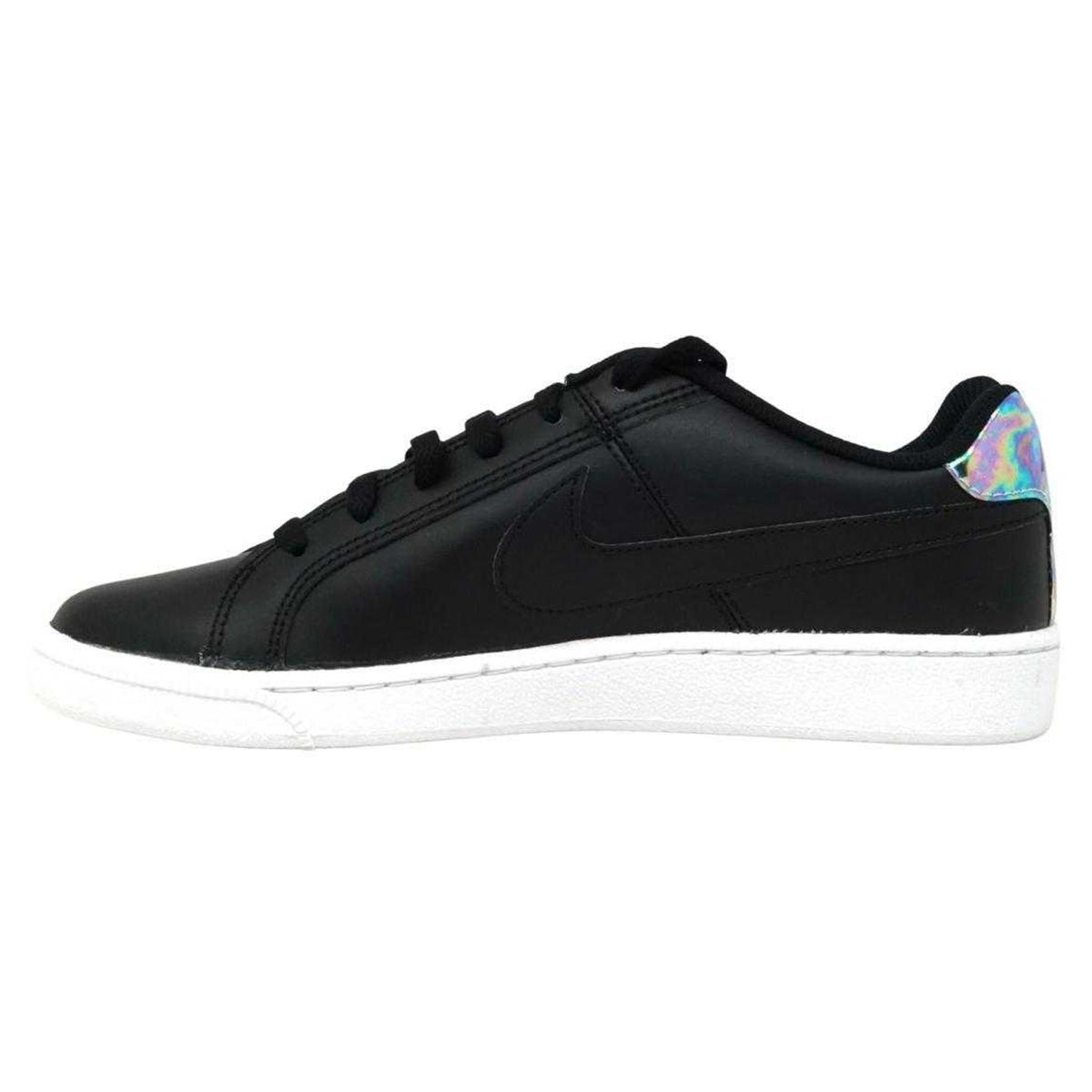 Black - Back - Nike Mens Court Royale Holographic Leather Trainers