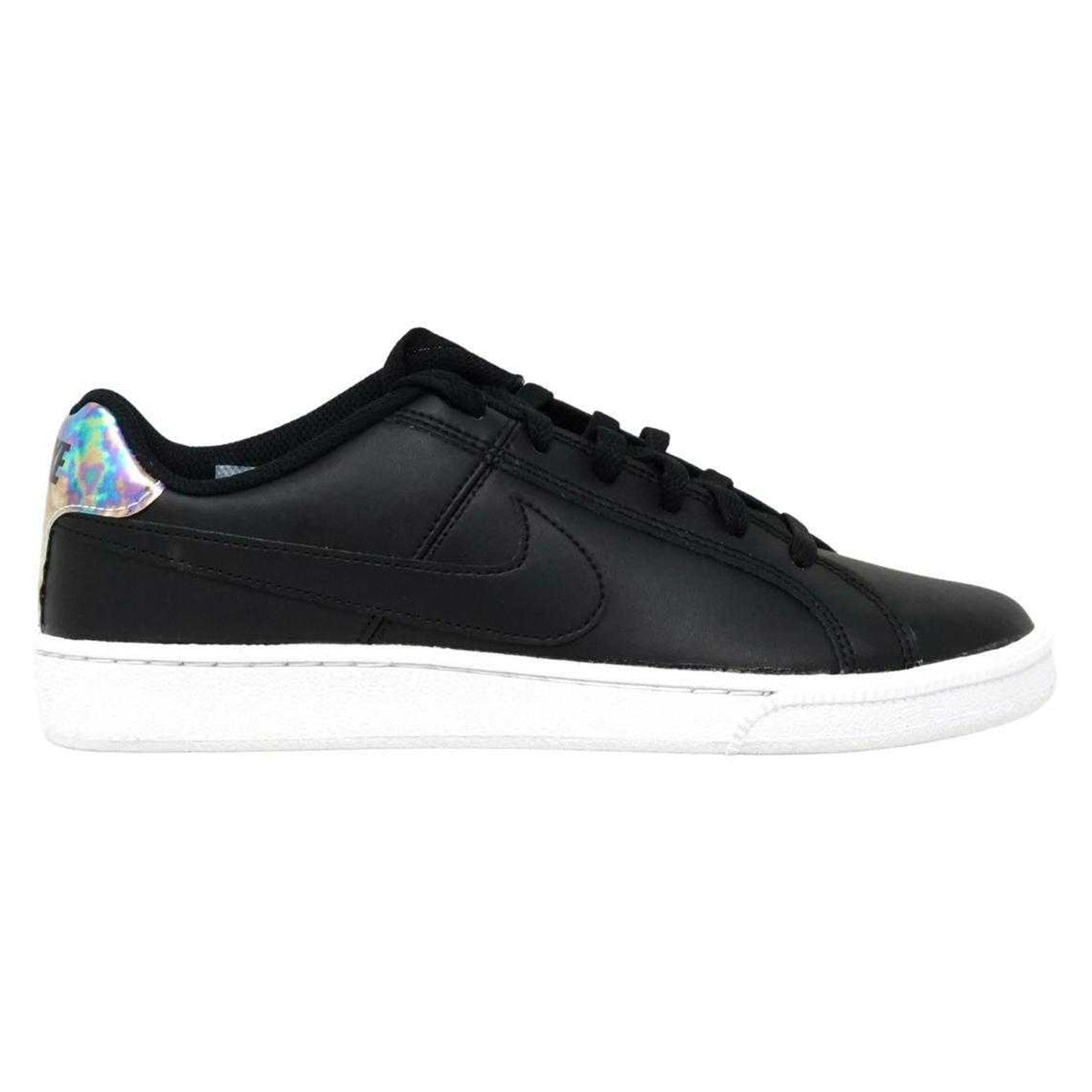 Black - Front - Nike Mens Court Royale Holographic Leather Trainers