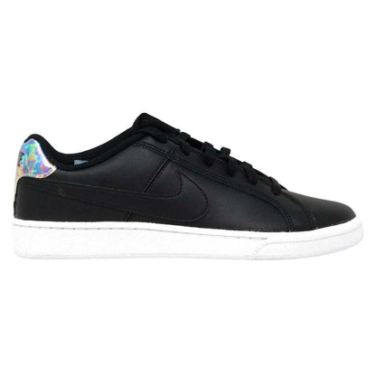 Black - Front - Nike Mens Court Royale Holographic Leather Trainers