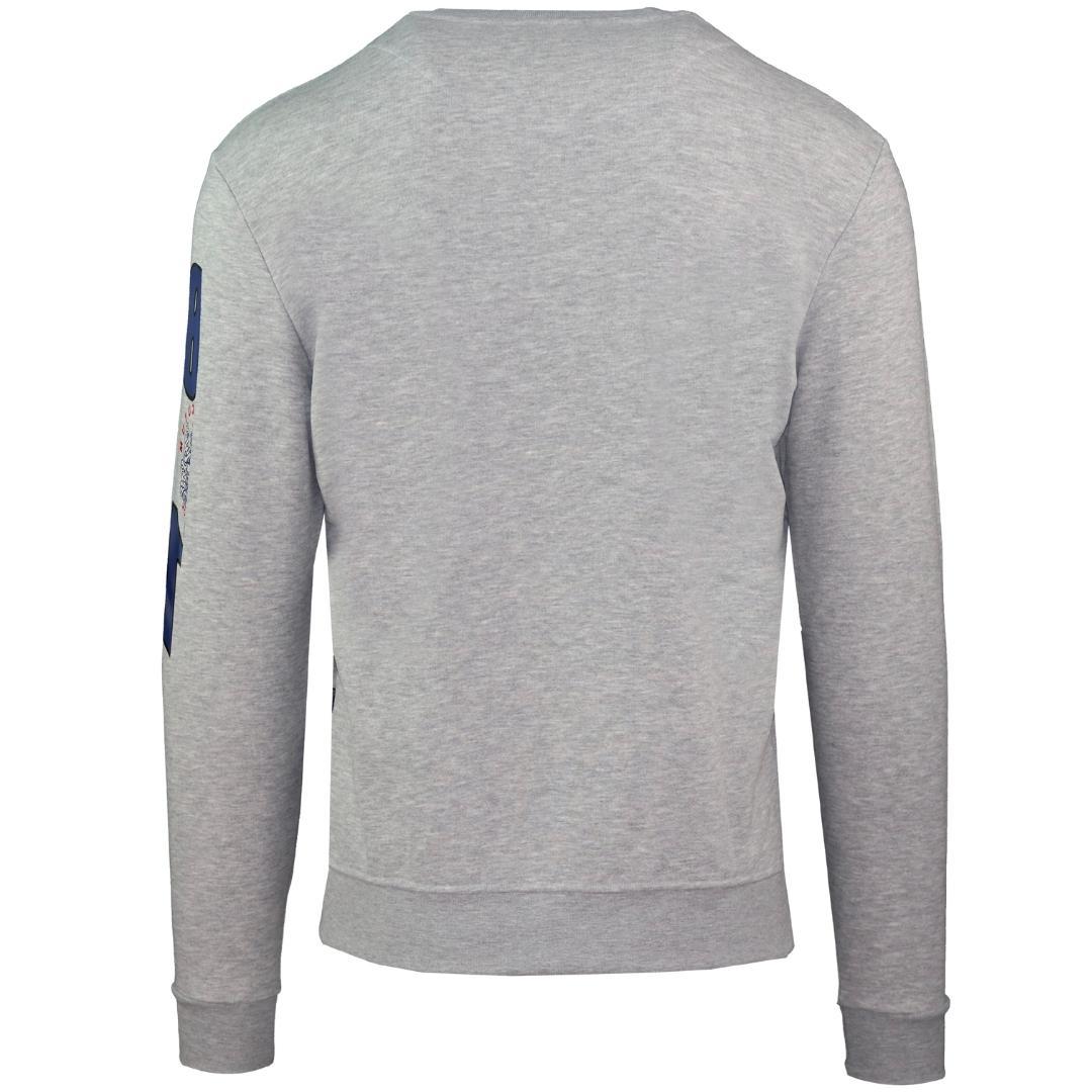Grey - Back - Aquascutum Unisex Adult Circle Logo Embossed Sweatshirt