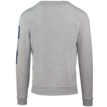Grey - Back - Aquascutum Unisex Adult Circle Logo Embossed Sweatshirt