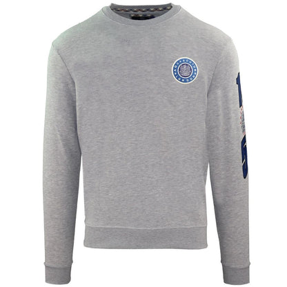 Grey - Front - Aquascutum Unisex Adult Circle Logo Embossed Sweatshirt
