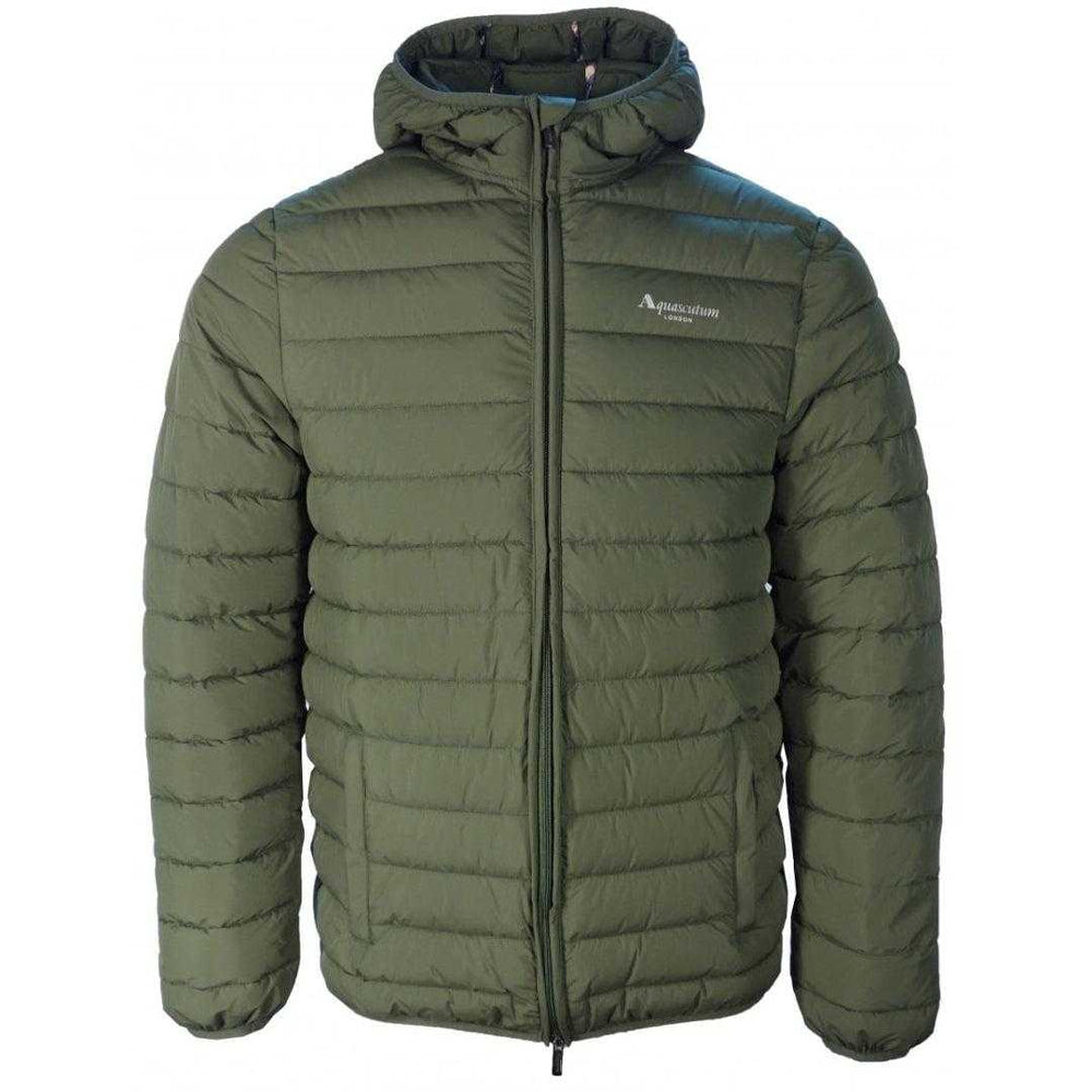 Green - Front - Aquascutum Mens Active Active Hooded Jacket