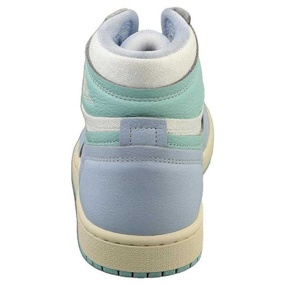 Light Blue-Green - Back - Nike Womens-Ladies Air Jordan 1 Leather Trainers
