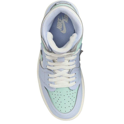 Light Blue-Green - Side - Nike Womens-Ladies Air Jordan 1 Leather Trainers