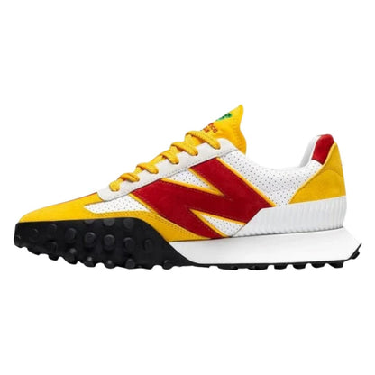 Yellow-Red-White - Back - Casablanca Mens New Balance Suede Trainers