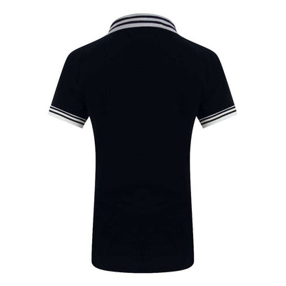 Navy Blue - Back - Love Moschino Mens Heart Cotton Polo Shirt