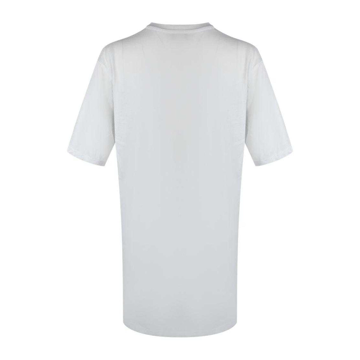 White - Back - Love Moschino Womens-Ladies Box Logo Oversized T-Shirt Dress