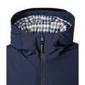 Navy - Side - Aquascutum Mens Active Hooded Jacket