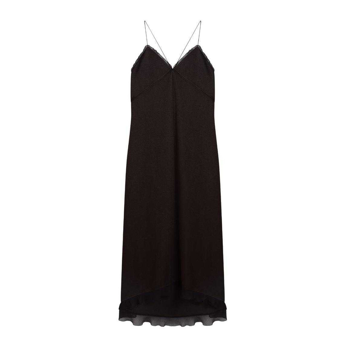 Black - Front - Ted Baker Womens-Ladies Mylra Frill Detail Slip Dress