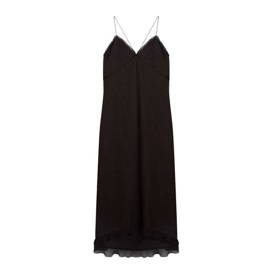 Black - Front - Ted Baker Womens-Ladies Mylra Frill Detail Slip Dress