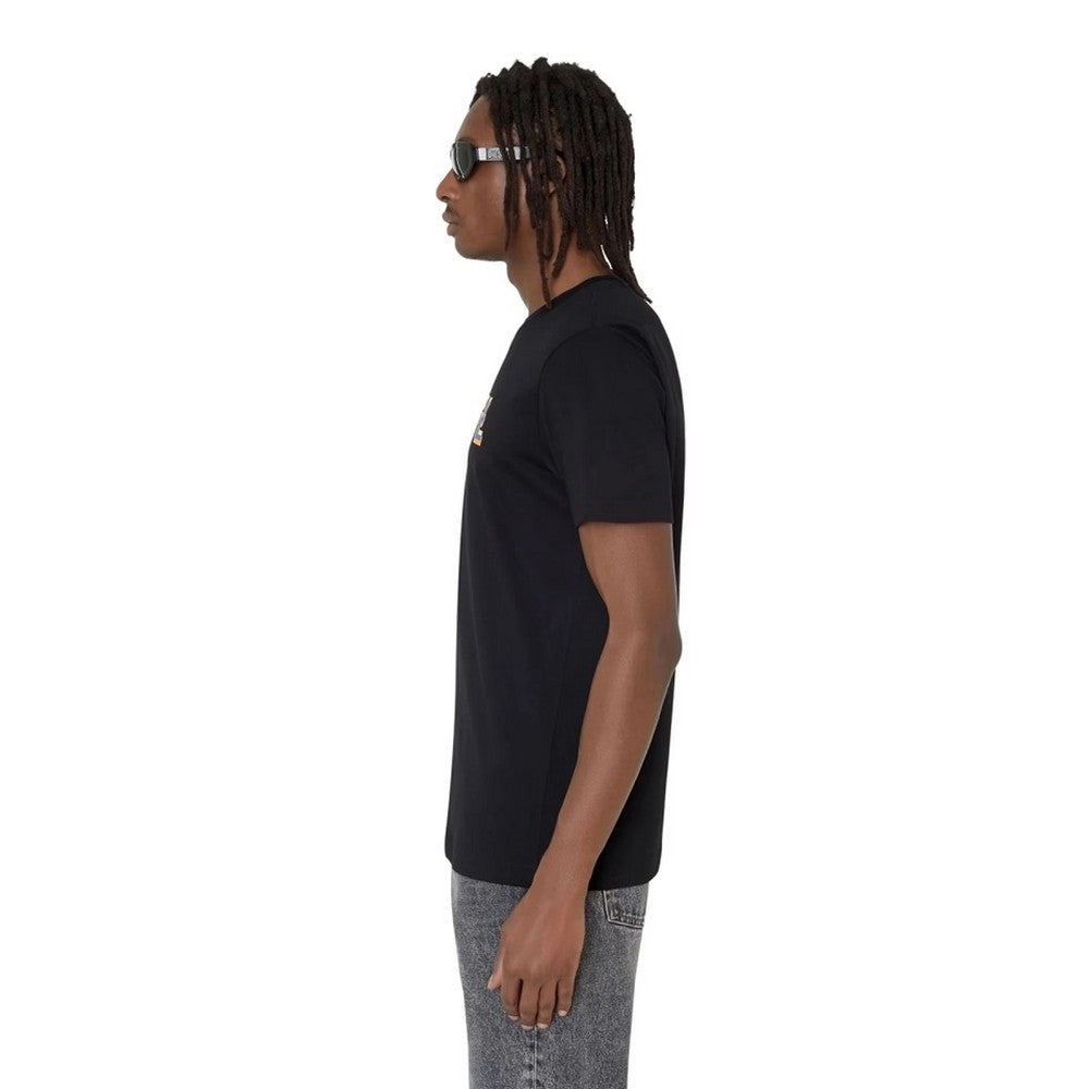 Black - Side - Diesel Unisex Adult Pixel Logo T-Shirt