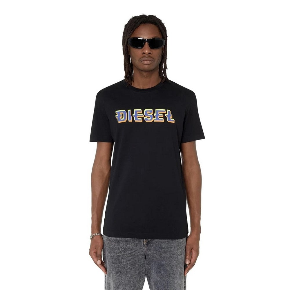 Black - Pack Shot - Diesel Unisex Adult Pixel Logo T-Shirt