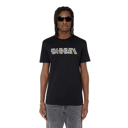 Black - Pack Shot - Diesel Unisex Adult Pixel Logo T-Shirt