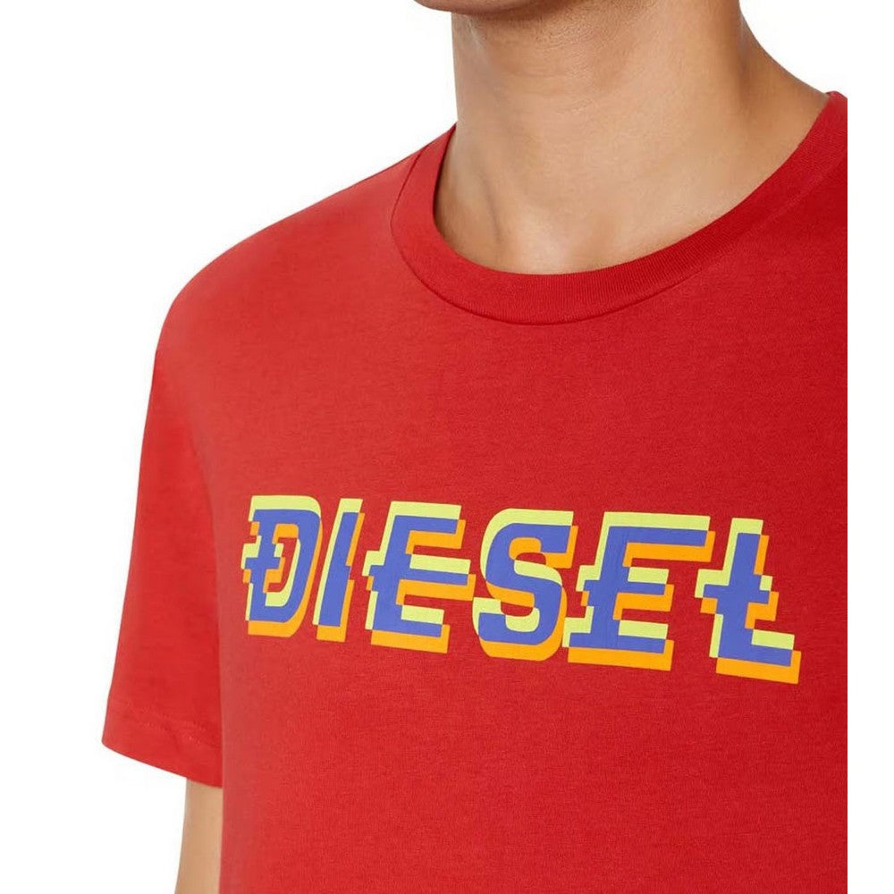 Red - Lifestyle - Diesel Unisex Adult Pixel Logo T-Shirt
