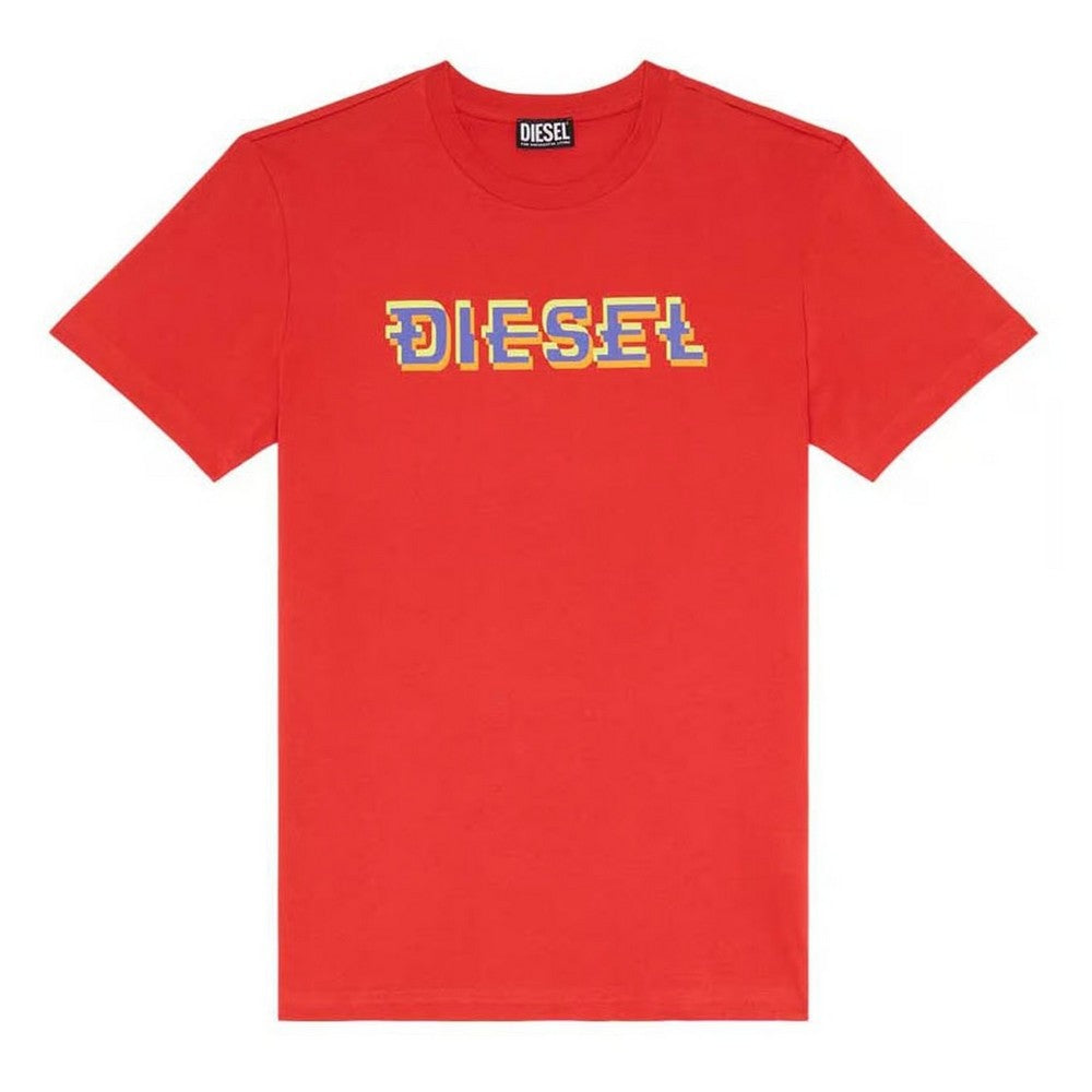Red - Front - Diesel Unisex Adult Pixel Logo T-Shirt