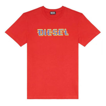 Red - Front - Diesel Unisex Adult Pixel Logo T-Shirt