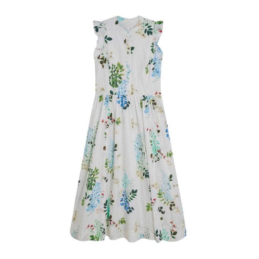 White - Front - Ted Baker Womens-Ladies Giolia Sleeveless Midi Dress