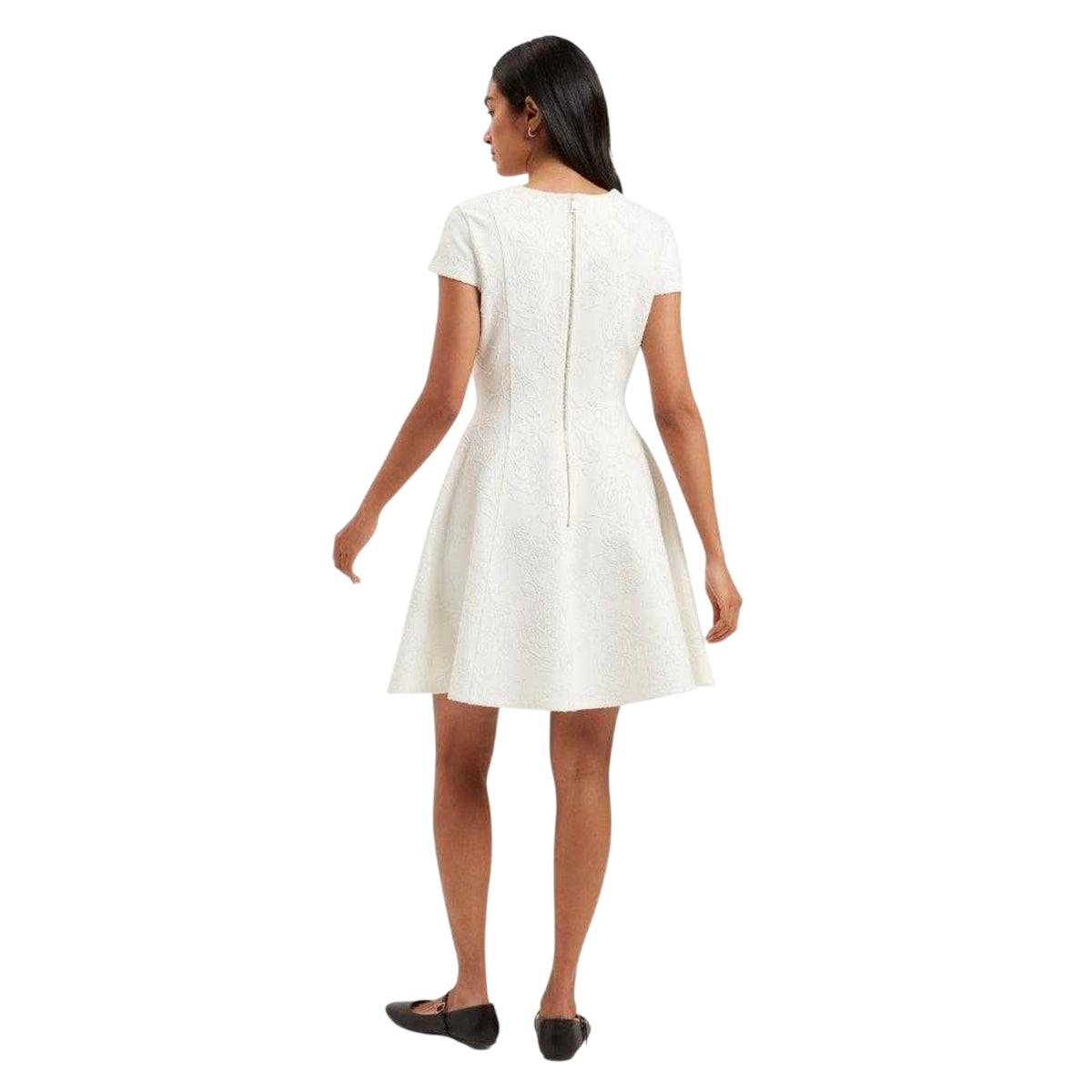 Ivory - Lifestyle - Ted Baker Womens-Ladies Codaa Embroidered Ponte Skater Dress