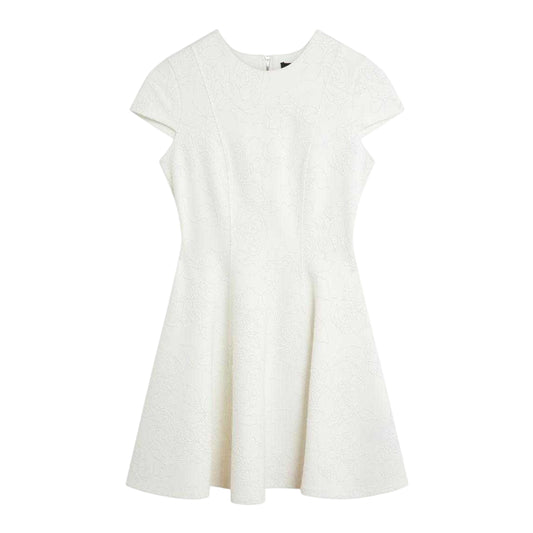 Ivory - Front - Ted Baker Womens-Ladies Codaa Embroidered Ponte Skater Dress