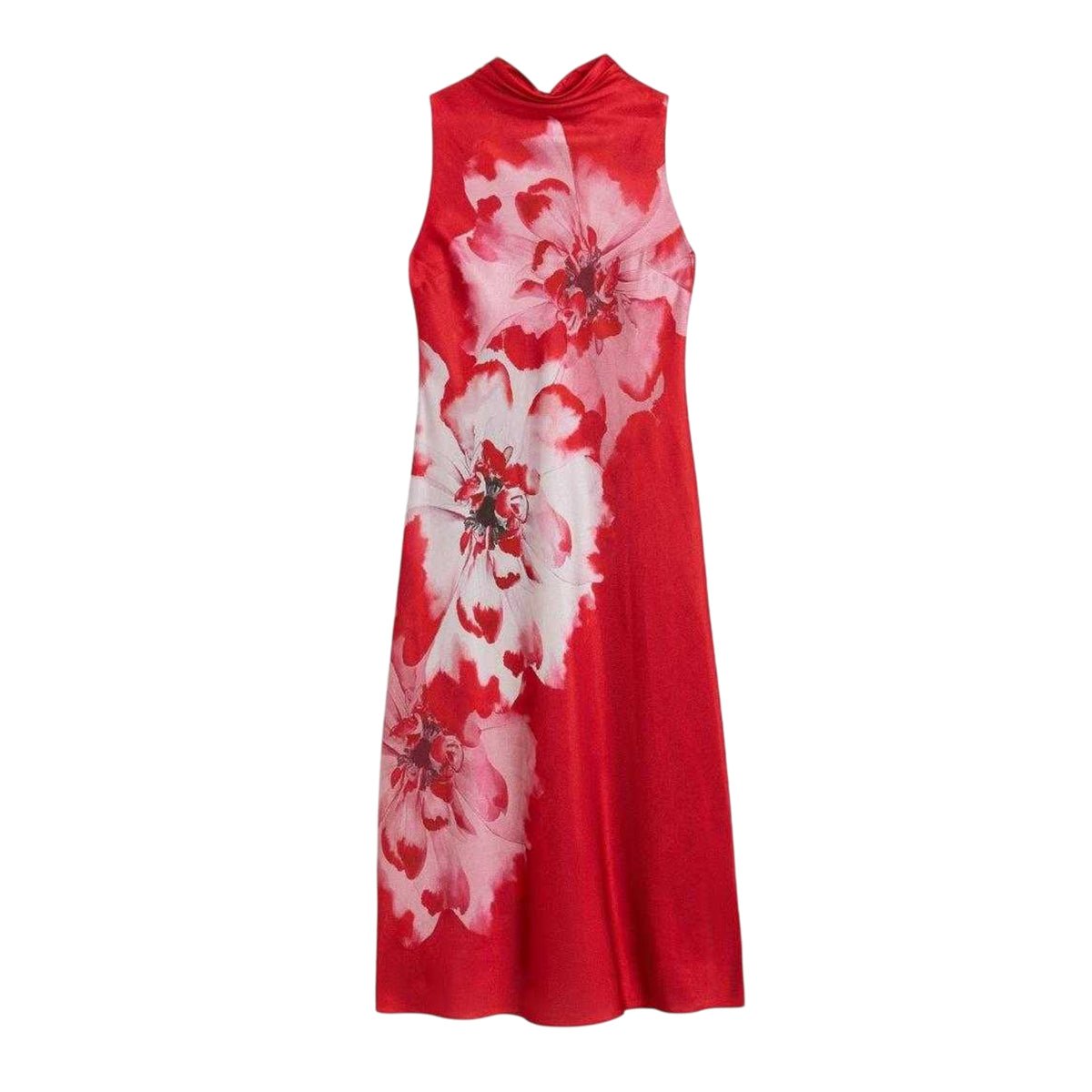 Red - Front - Ted Baker Womens-Ladies Aliara Floral Cowl Neck Midi Dress