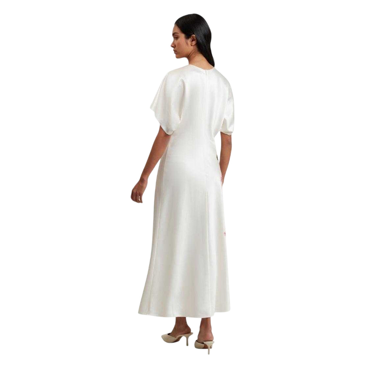 Ivory - Back - Ted Baker Womens-Ladies Myzan Column Slouch Dress