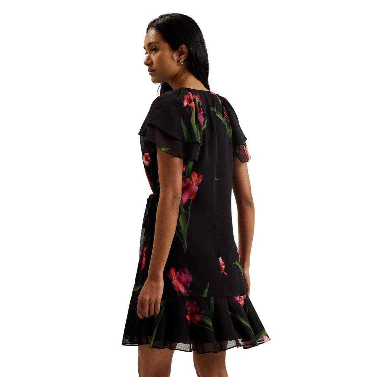 Black - Back - Ted Baker Womens-Ladies Angel Sleeve Mini Dress