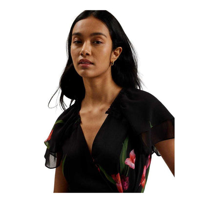 Black - Lifestyle - Ted Baker Womens-Ladies Angel Sleeve Mini Dress