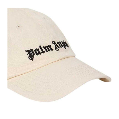 Cream - Side - Palm Angels Classic Logo Cotton Baseball Cap