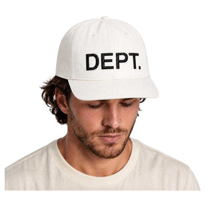 White - Pack Shot - Gallery Dept Embroidered Logo Cotton Cap