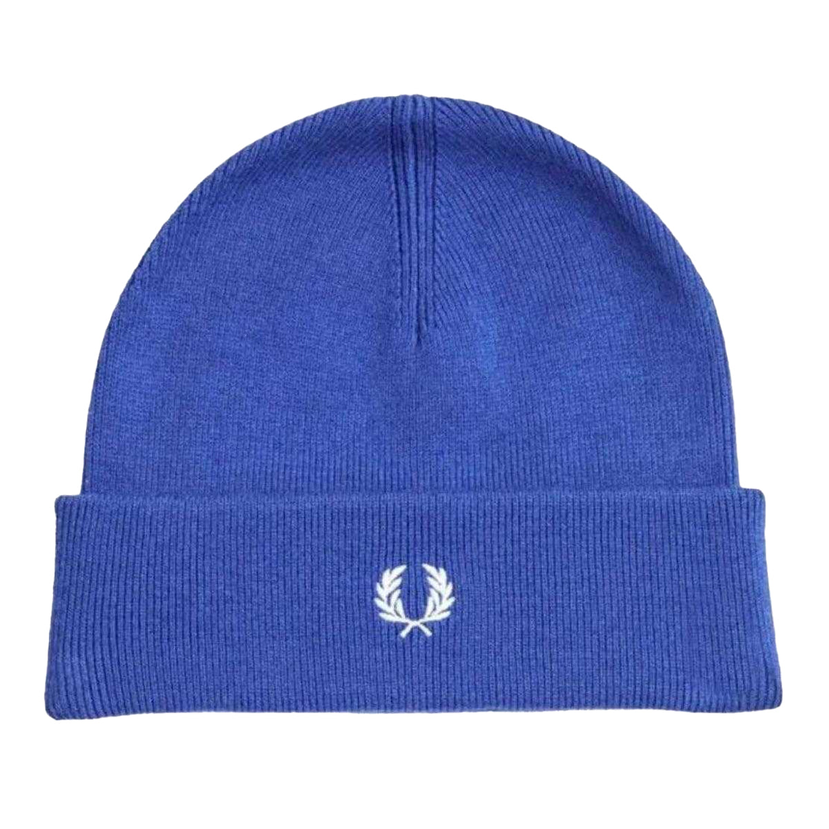 French Navy - Front - Fred Perry Mens Classic Laurel Wreath Wool Beanie