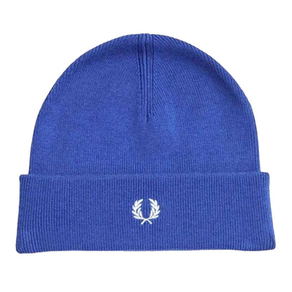 French Navy - Front - Fred Perry Mens Classic Laurel Wreath Wool Beanie