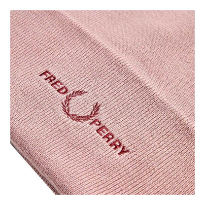 Dusty Rose - Side - Fred Perry Embroidered Logo Beanie