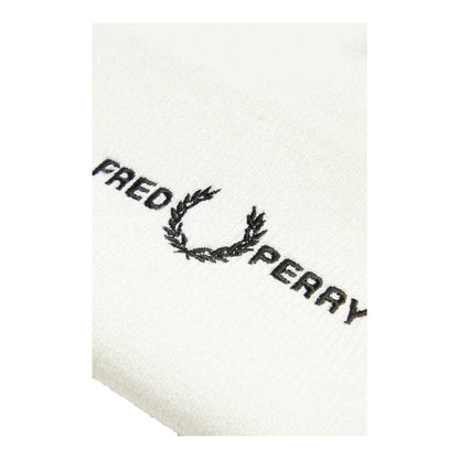 Snow White - Side - Fred Perry Embroidered Logo Beanie