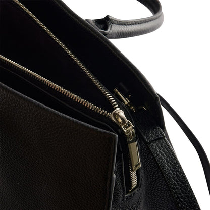 Medium Black - Back - Ted Baker Rosane Logo Bovine Leather Tote Bag