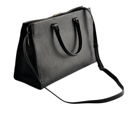 Medium Black - Side - Ted Baker Rosane Logo Bovine Leather Tote Bag